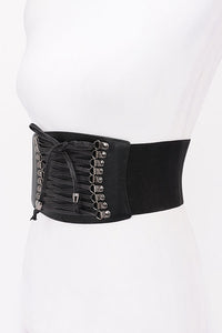 Antique Style Corset Belt Black
