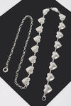 Heart Shape Metal Belt Silver