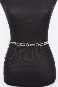 Metal Chain Belt Circle/Rectang