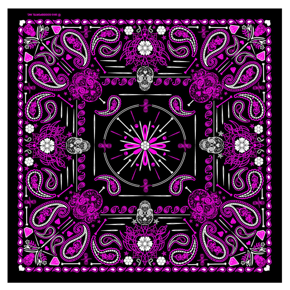 Paisley Skulls-Pink