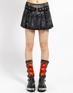 Peace Pleated Skirt Black