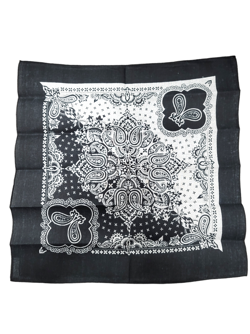 Black/White Split Paisley 22inc