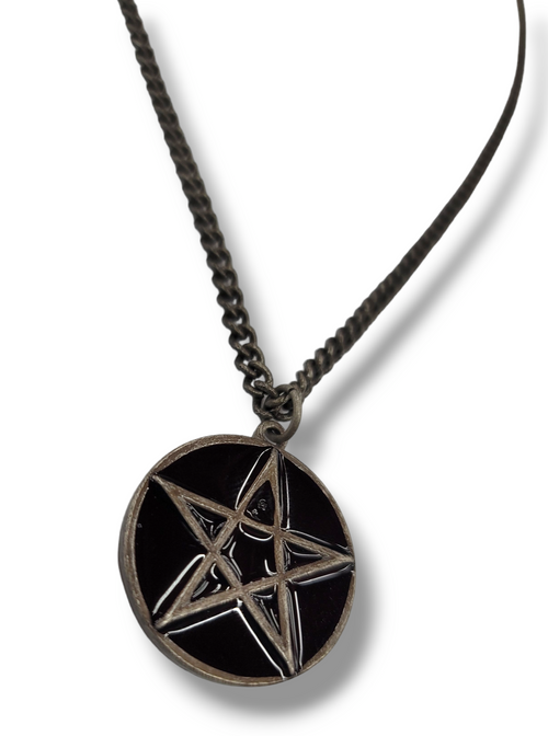 NK-Blk Pentacle 20" Burn Slv Ch