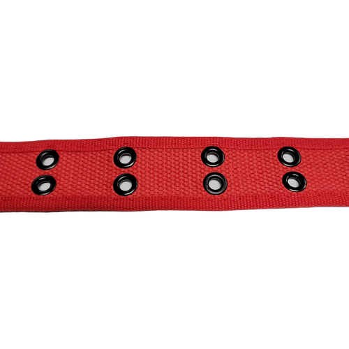 Red Fabric Grommet Belt
