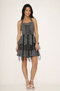 Pretty Pirate Minidress-Grey