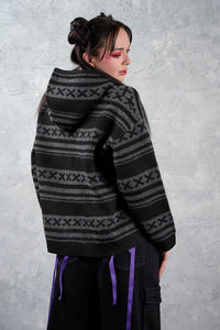 Punkie Love Knitted Jacket Blk