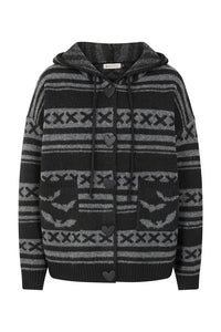 Punkie Love Knitted Jacket Blk