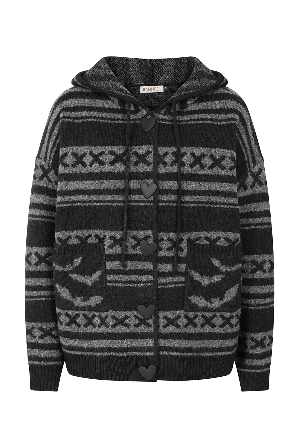 Punkie Love Knitted Jacket Blk
