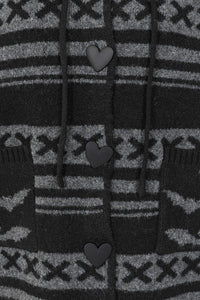 Punkie Love Knitted Jacket Blk