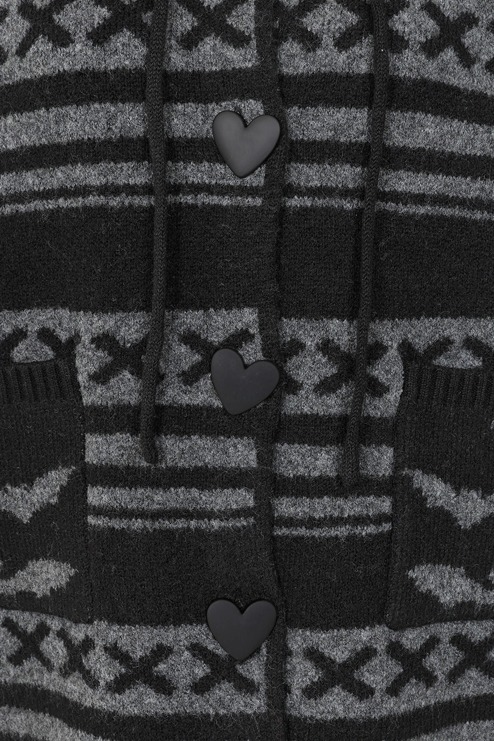 Punkie Love Knitted Jacket Blk