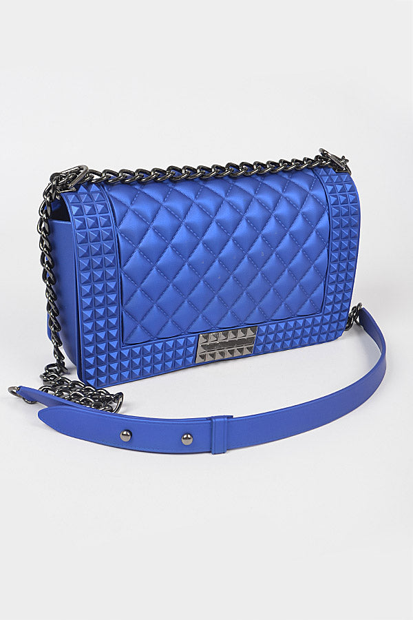 Quilted Embossed Cobalt Blue Je