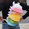 Rainbow Roly Poly Plush Backpa