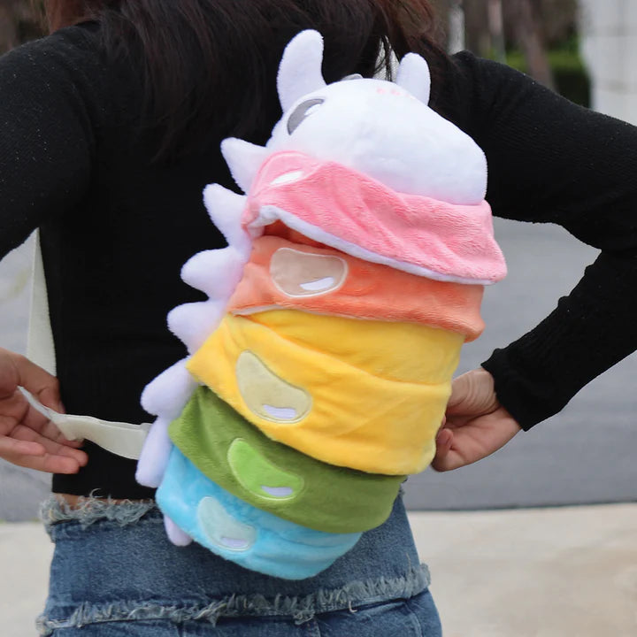 Rainbow Roly Poly Plush Backpa