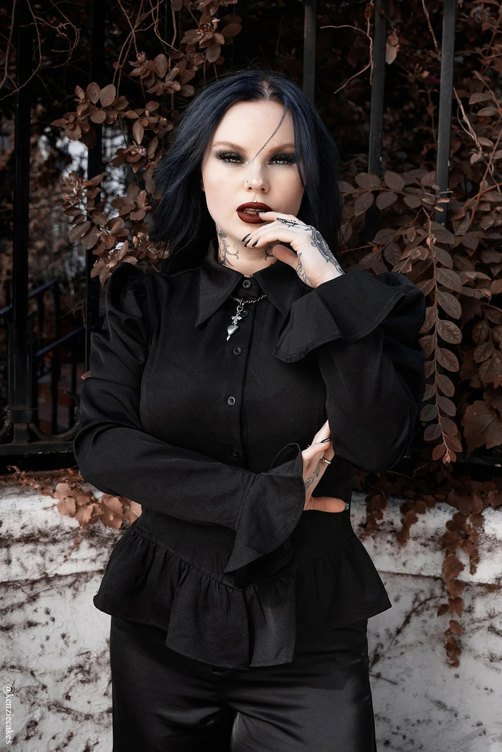 Ravenmourne Puff Sleeve Peplum