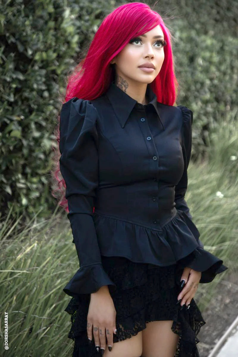 Ravenmourne Puff Sleeve Peplum