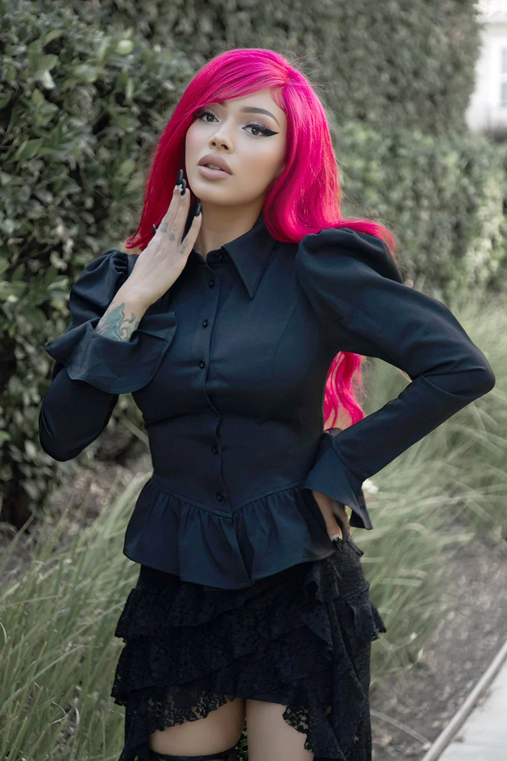 Ravenmourne Puff Sleeve Peplum