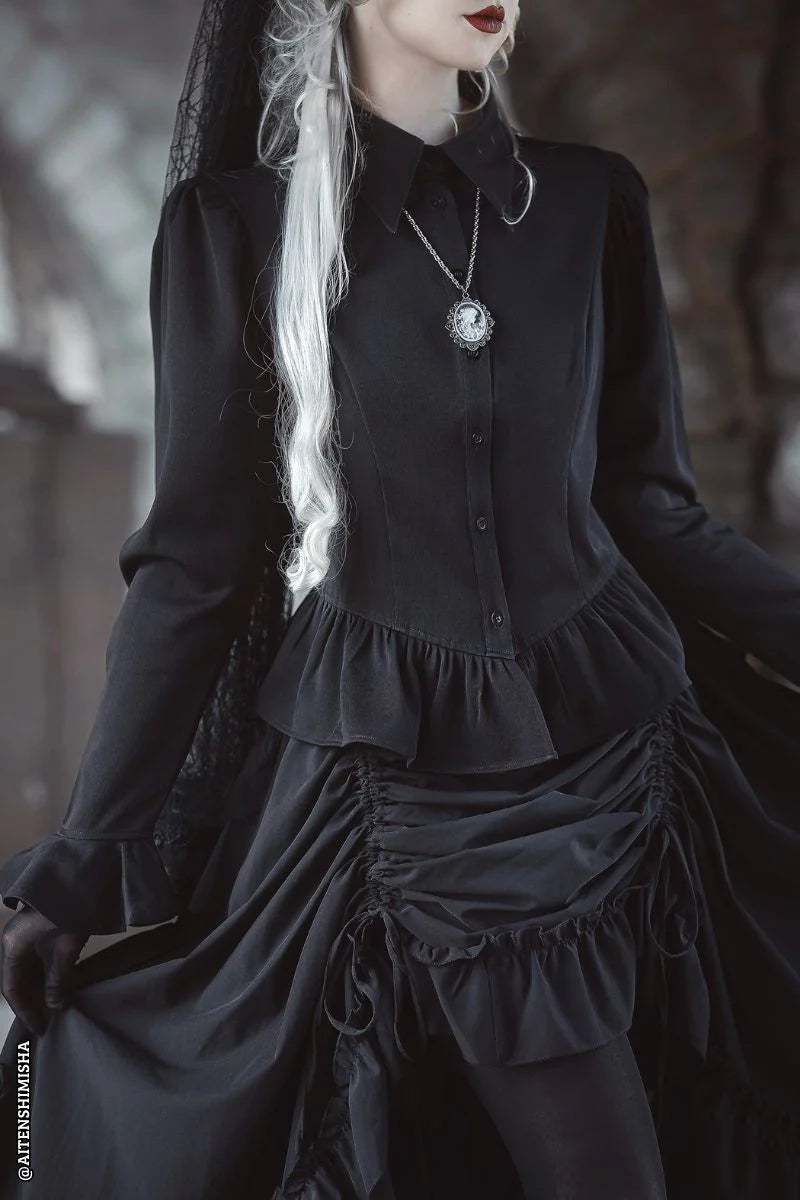Ravenmourne Puff Sleeve Peplum