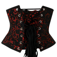 Red Brocade Lace Waist Corset