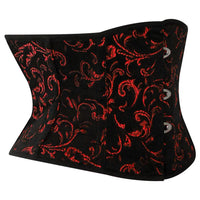 Red Brocade Lace Waist Corset