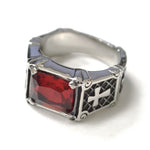 Red Stone Rectangle w/cross sid