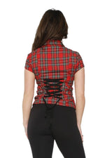 Red Tartan Zip Top