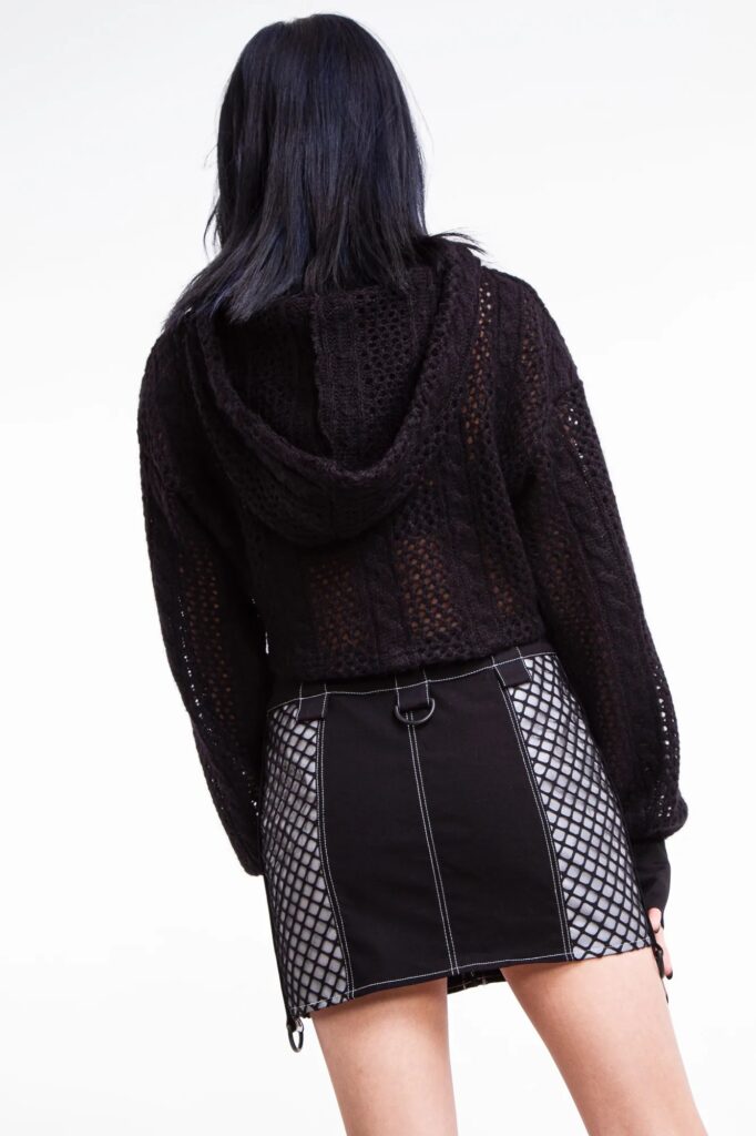 Reflective Diamond Grid Skirt