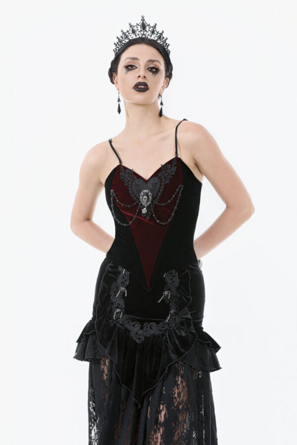 Romantic Heart Velvet Corset