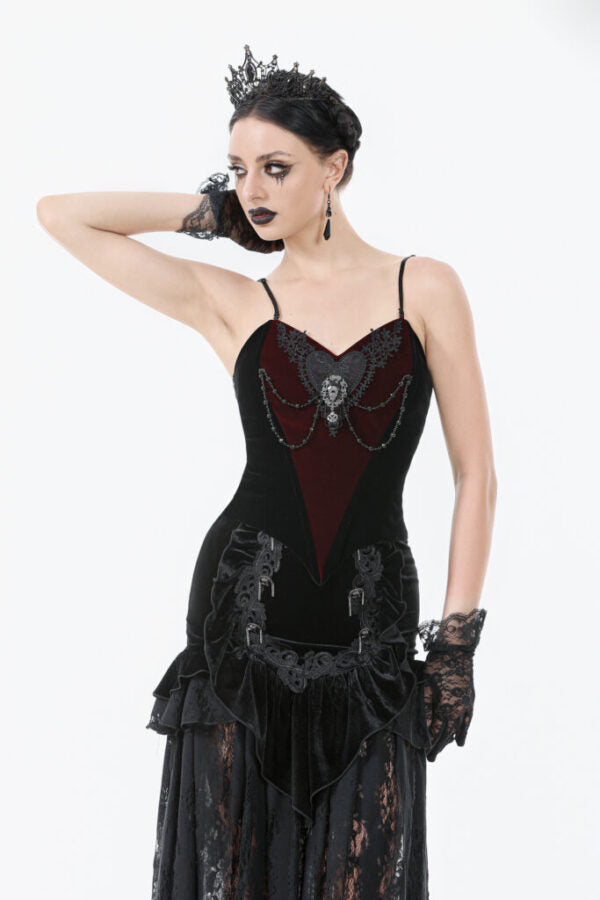 Romantic Heart Velvet Corset