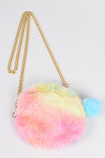 Round Multi Color Fur