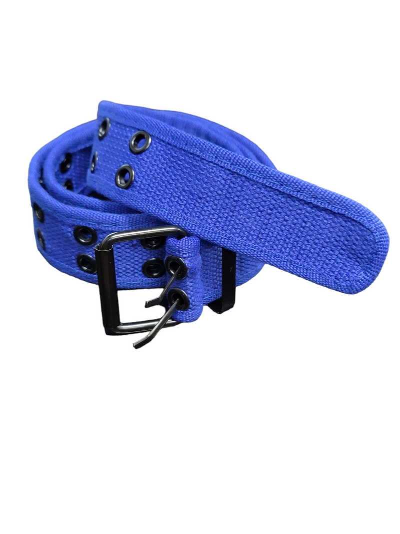 Royal Blue Fabric Grommet Belt