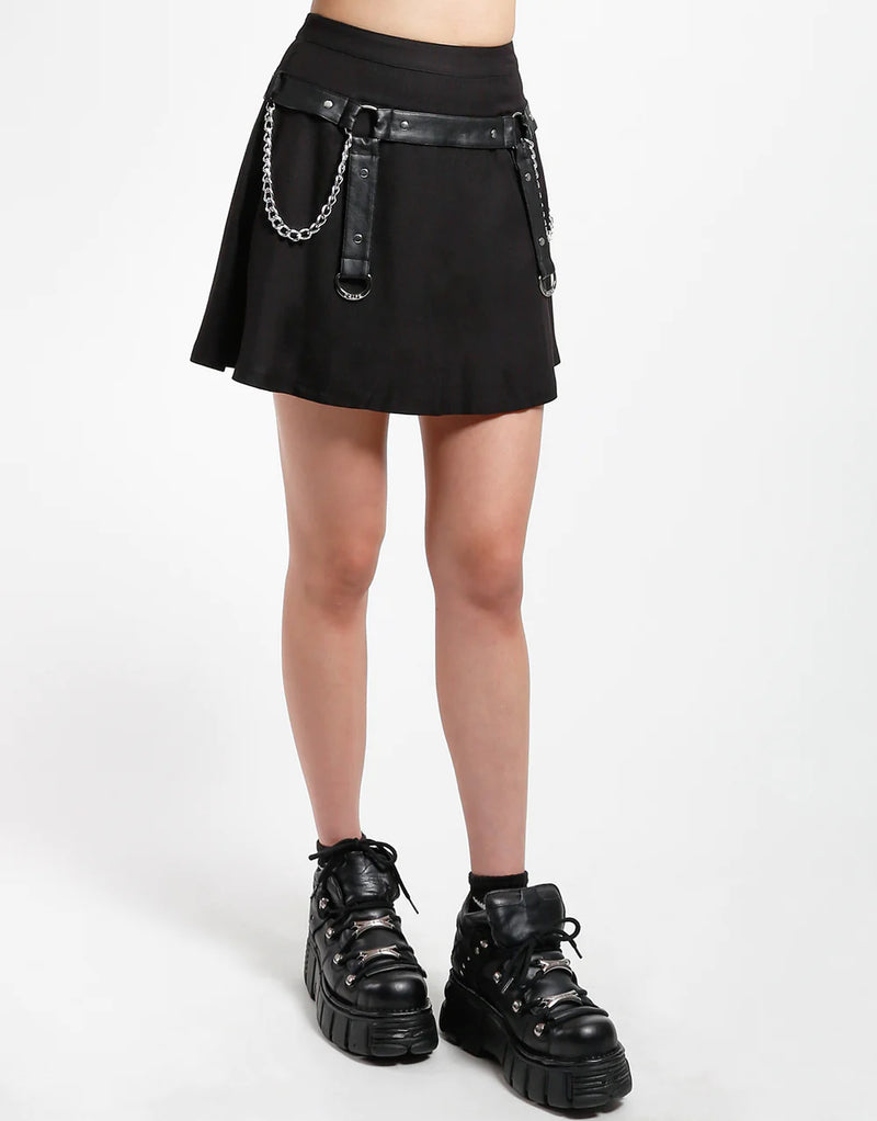 Harness Strap Skirt Black