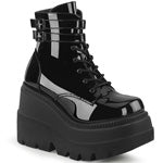 SHAKER-52 Blk Patent Ankle