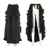 Steampunk Wrap Ruffle Skirt Blk