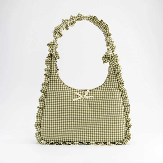 Sage Ruffled Bow Bag