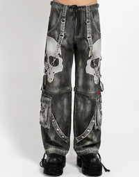 Scare Pant Blk Fog Wash