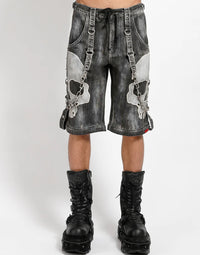 Scare Pant Blk Fog Wash