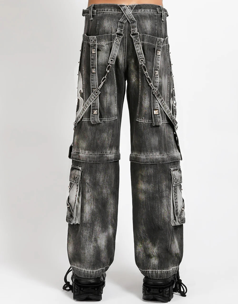 Scare Pant Blk Fog Wash