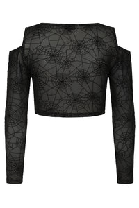Seraphina Mesh Black Web Top
