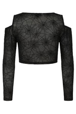 Seraphina Mesh Black Web Top
