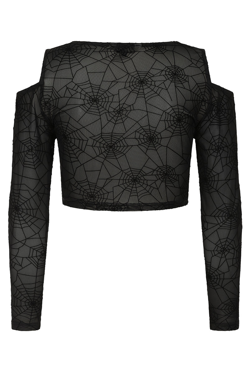 Seraphina Mesh Black Web Top