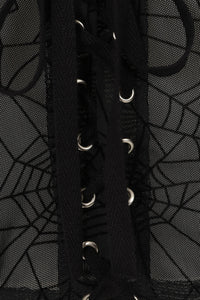 Seraphina Mesh Black Web Top