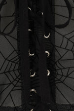 Seraphina Mesh Black Web Top