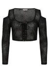 Seraphina Mesh Black Web Top