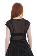 Sinead Mesh Top Black