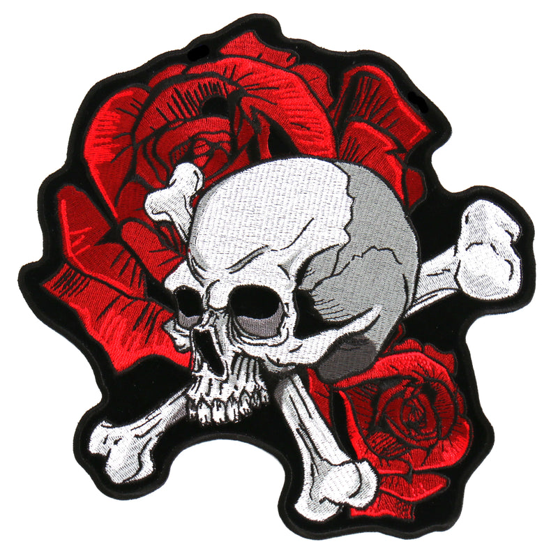 Skull and roses