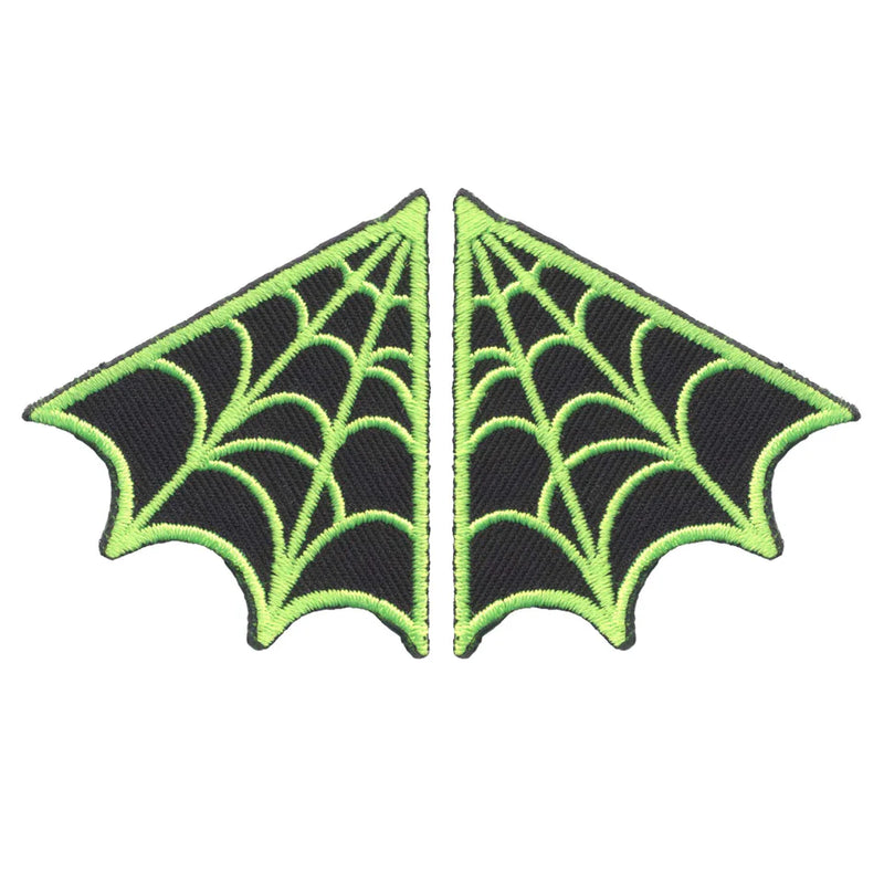 Spiderweb Collar Set-Green/Blk