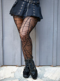 Spiderweb Net Tights Blk