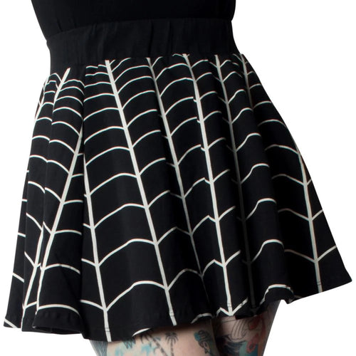 Web White Skater Skirt