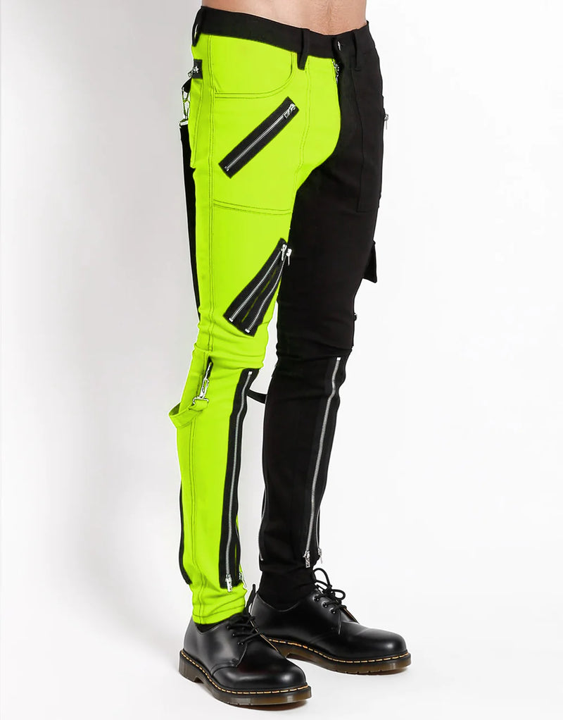 Split Leg Bondage Black/Lime