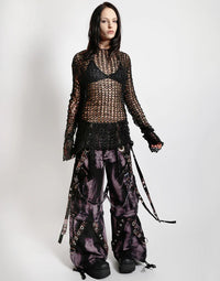 Storm Wash Denim Pant blk/pur